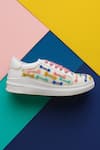 Shop_The Saree Sneakers_White Candy Pop Sneakers  _Online_at_Aza_Fashions
