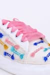 The Saree Sneakers_White Candy Pop Sneakers  _at_Aza_Fashions