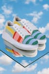 Buy_The Saree Sneakers_Multi Color Patchwork Sneakers _at_Aza_Fashions