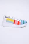 Shop_The Saree Sneakers_Multi Color Patchwork Sneakers _Online_at_Aza_Fashions