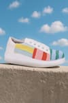 The Saree Sneakers_Multi Color Patchwork Sneakers _at_Aza_Fashions