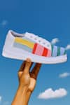 Buy_The Saree Sneakers_Multi Color Patchwork Sneakers 