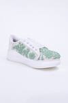 Buy_The Saree Sneakers_Mint Bloom Sneakers _Online_at_Aza_Fashions