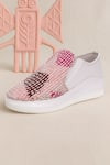 Buy_The Saree Sneakers_Pink Kantha Patchwork Slip-on Sneakers 