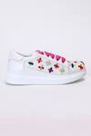 The Saree Sneakers_White Colored Cross Sneakers _Online_at_Aza_Fashions