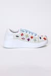 Shop_The Saree Sneakers_White Colored Cross Sneakers _Online_at_Aza_Fashions