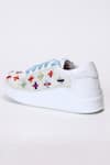 The Saree Sneakers_White Colored Cross Sneakers _at_Aza_Fashions