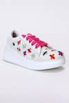 Shop_The Saree Sneakers_White Colored Cross Sneakers 
