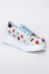 The Saree Sneakers_White Colored Cross Sneakers _Online