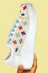 Buy_The Saree Sneakers_White Colored Cross Sneakers _Online
