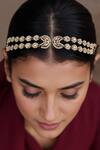 Buy_Tad Accessories_Gold Plated Finish Imitation Kundan Mathapatti _at_Aza_Fashions