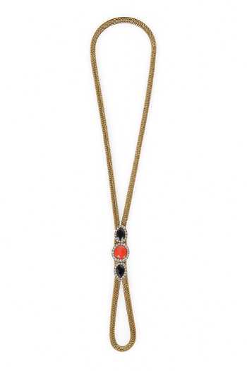 Shop_Tad Accessories_ Gold Finish Kundan Necklace _at_Aza_Fashions