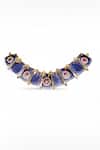 Buy_Tad Accessories_Blue Gold Finish Kundan Necklace _at_Aza_Fashions
