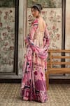 Shop_Diyarajvvir_Fuchsia Georgette Sequins Square Neck Fuschia Designer Anarkali With Dupatta _at_Aza_Fashions