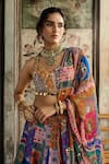 Diyarajvvir_Multi Color Crepe, Georgette Beads, Sequins Sweetheart Neck Printed Lehenga Set _Online_at_Aza_Fashions