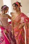 Diyarajvvir_Multi Color Crepe, Georgette Sequins, Embroidery, Pre-draped Saree With Blouse _at_Aza_Fashions