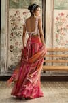 Shop_Diyarajvvir_Multi Color Crepe, Georgette, Chiffon Beads, Tassels Round Blouse Sharara Set _at_Aza_Fashions