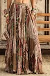 Shop_Diyarajvvir_Sapphire Crepe, Georgette Sequins, Sage Green And Maroon Designer Lehenga Set _Online_at_Aza_Fashions