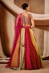 Shop_Niamh By Kriti_Multi Color Silk, Chanderi, Net Pearls, Gota Patti Round Embroidered Lehenga Set _at_Aza_Fashions