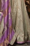 Shop_Neha Khullar_Green Mirrors, Zari Sweetheart Neck Zardozi Lehenga Set _at_Aza_Fashions