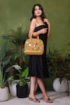 Buy_PickAleaf_Gold Embroidery Flora Handbag _at_Aza_Fashions
