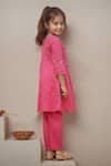 Samyukta Singhania_Pink Cotton Embroidery Hand Anarkali Set _at_Aza_Fashions
