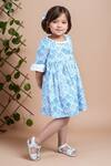 Buy_Petite Pomme_Blue Cotton Designer Frock_Online_at_Aza_Fashions