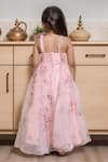 Shop_Petite Pomme_Pink Fabric Flowers Designer Floral Gown _at_Aza_Fashions