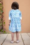 Shop_Petite Pomme_Blue Cotton Designer Frock_at_Aza_Fashions