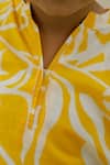 Petite Pomme Yellow Cotton Pine Print Kurta Set at Aza Fashions Petite Pomme_Yellow Cotton Pine Print Kurta Set _at_Aza_Fashions