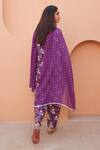 Shop_Gulabo Jaipur_Purple Cotton Embroidery Round Neck Anjum Straight Kurta Set_at_Aza_Fashions