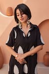Shop_Gulabo Jaipur_Black Cotton Embroidery Collared Khalak Kurta And Pant Co-ord Set _Online_at_Aza_Fashions
