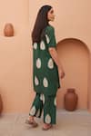 Shop_Gulabo Jaipur_Green Cotton Embroidery Collared Khalak Kurta And Pant Co-ord Set _at_Aza_Fashions