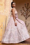 Buy_Aangan By Parul_Purple Organza Sequins, Embroidery, Beads Sweetheart Ethereal Dream Lehenga Set _Online_at_Aza_Fashions