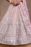 Shop_Aangan By Parul_Purple Organza Sequins, Embroidery, Beads Sweetheart Ethereal Dream Lehenga Set _Online_at_Aza_Fashions