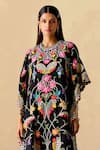 Chandrima_Black Chanderi Beads, Applique Sheer Beadwork Pant _Online_at_Aza_Fashions