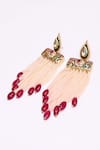Shop_Dugran By Dugristyle_Multi Color Beads, Stones Chamakti Lali Drop Earrings _at_Aza_Fashions