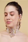 Buy_Dugran By Dugristyle_Multi Color Crystals, Stones Khoon Sa Rang Drop Earrings 