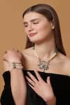 Shop_Dugran By Dugristyle_Multi Color Gemstones Jhalak-e-gulabi Bracelets _at_Aza_Fashions