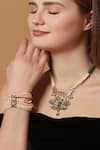 Dugran By Dugristyle_Multi Color Gemstones Jhalak-e-gulabi Bracelets _at_Aza_Fashions