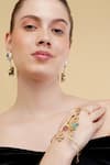 Shop_Dugran By Dugristyle_Pink Gemstones Sona Pari Bracelet _at_Aza_Fashions
