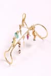 Shop_Dugran By Dugristyle_Pink Gemstones Sona Pari Bracelet _Online_at_Aza_Fashions