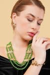 Shop_Dugran By Dugristyle_Green Hari Muskaan Layered Necklace _at_Aza_Fashions