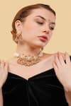 Shop_Dugran By Dugristyle_Green Sabz Roshni Choker _at_Aza_Fashions