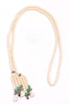 Shop_Dugran By Dugristyle_White Thandi Chamak Necklace _Online_at_Aza_Fashions