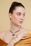 Dugran By Dugristyle_Blue Lehrata Neela Necklace _at_Aza_Fashions
