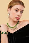 Shop_Dugran By Dugristyle_Multi Color Hari Zameen Necklace _at_Aza_Fashions