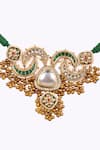 Dugran By Dugristyle_Green Sabz Nazara Necklace _at_Aza_Fashions