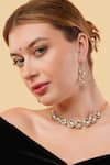 Buy_Dugran By Dugristyle_Gold Plated Stones Sona Sa Asar Necklace With Earring _at_Aza_Fashions