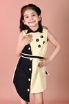 Toplove_Yellow Cotton, Twill Beads N Shirt Dress _Online_at_Aza_Fashions